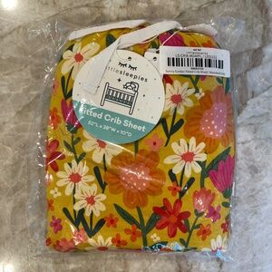 Little Sleepies Sunny Garden Crib Sheet NEW